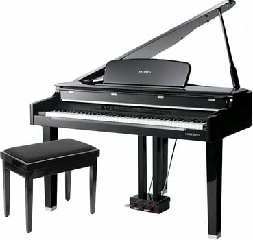 Digital Grand Piano Kurzweil MPG200 Polished Ebony Digital Grand Piano (Pre-owned) - 1