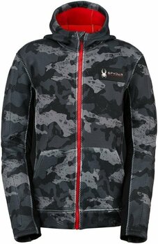Camiseta de esquí / Sudadera con capucha Spyder Slalom Black Camo L Sudadera - 1