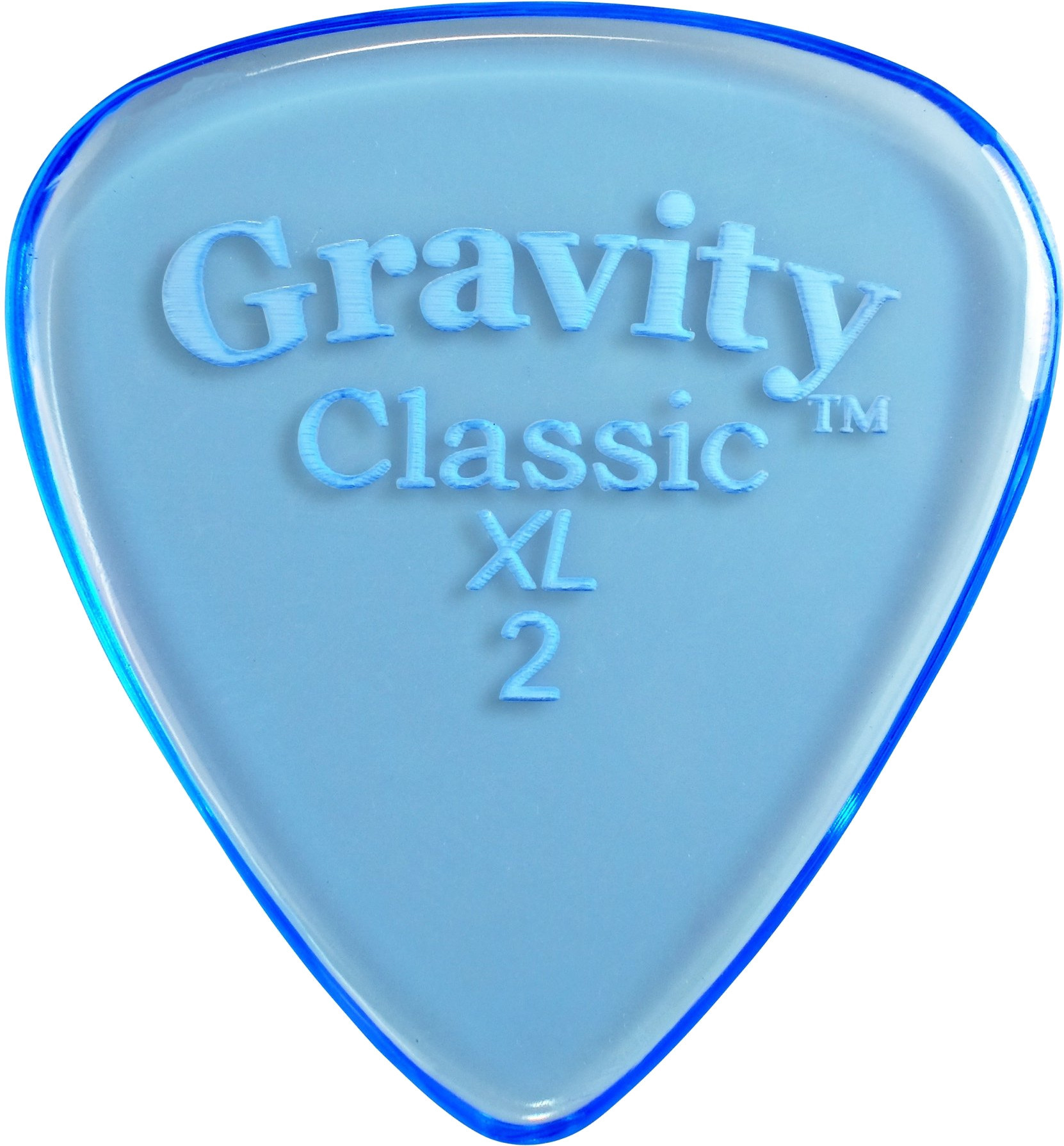 Gravity Picks GCLX2P Classic XL 2.0mm Polished Blue
