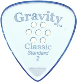 Gravity Picks GCLS2MM Classic Standard 2.0mm Multi-Hole Grip Blue