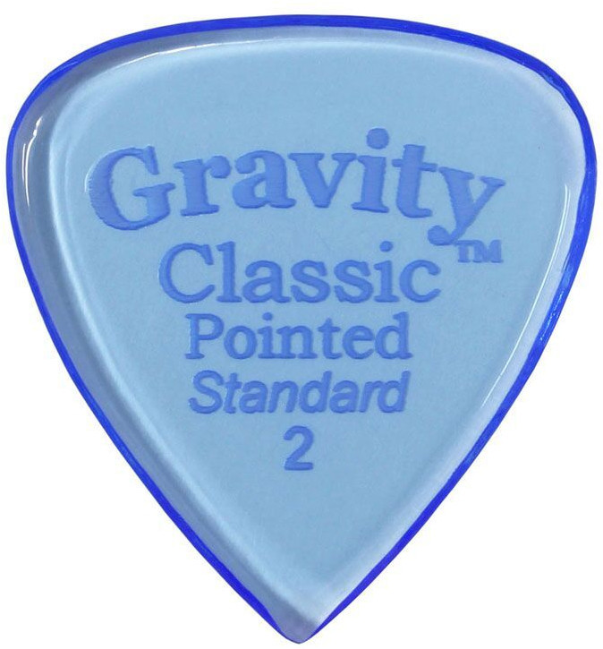 Gravity Picks GCPS2P Classic Pointed Standard 2.0mm Polished Blue