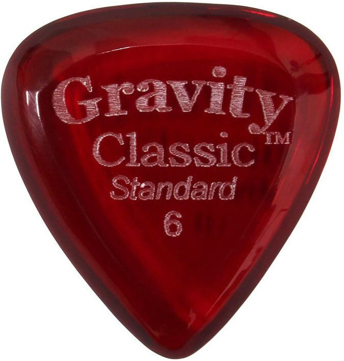 Gravity Picks GCLS6P Classic Standard 6.0mm Polished Red