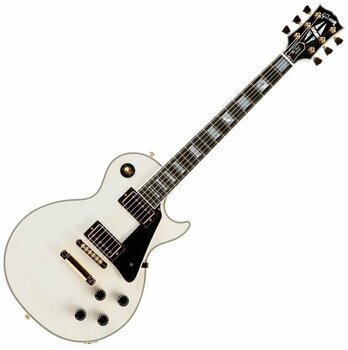 Elektromos gitár Gibson Les Paul Custom Gold Hardware Alpine White - 1