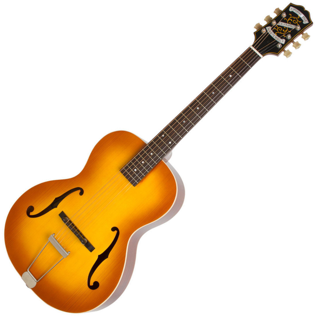 Guitarra semi-acústica Epiphone Masterbilt Olympic Century Archtop Hollow-Body Honey Burst