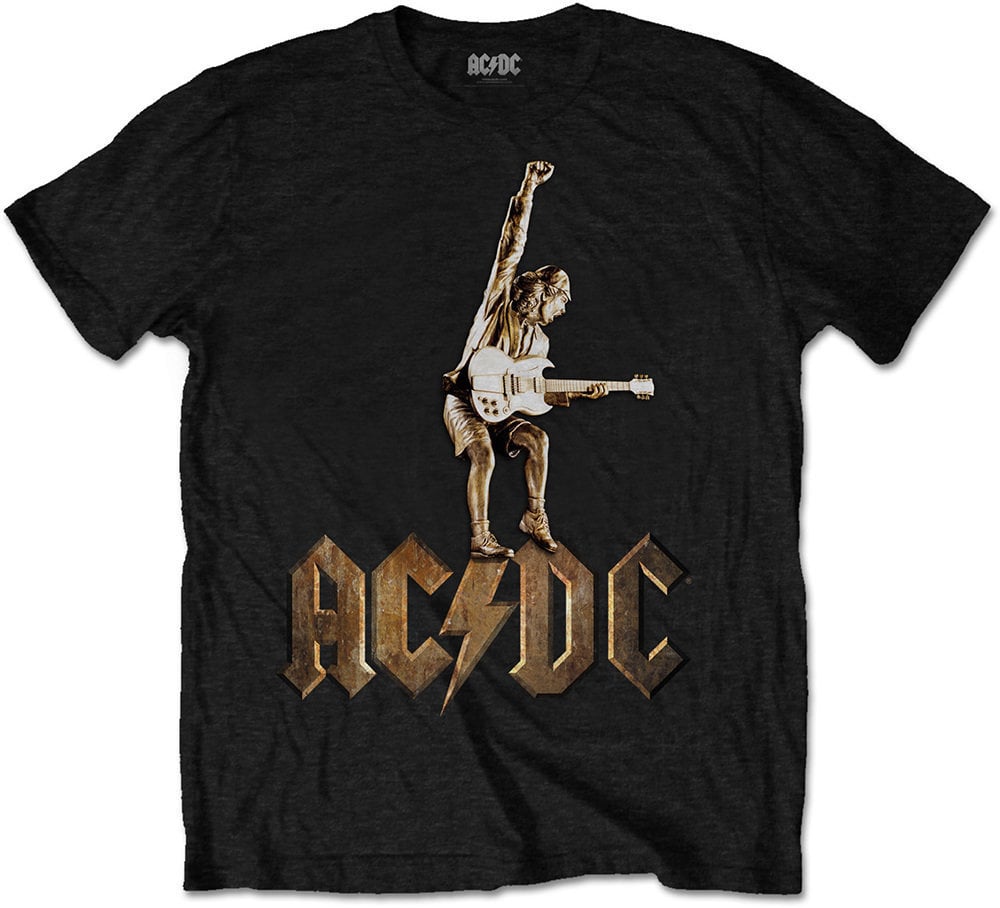 Риза AC/DC Риза Angus Statue Mens Мъжки Black L