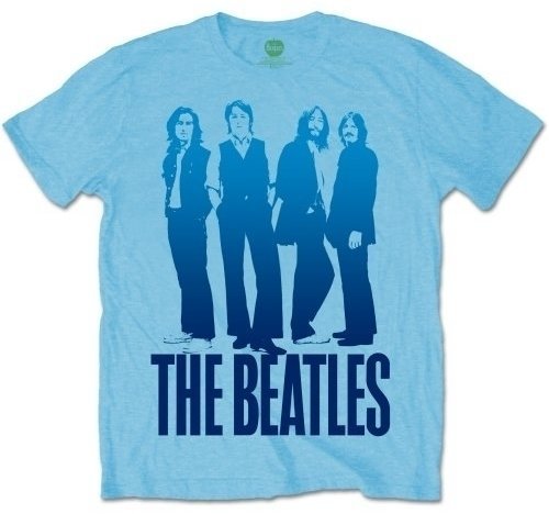 T-Shirt The Beatles T-Shirt Iconic Image on Logo Light Blue M