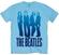 Maglietta The Beatles Maglietta Iconic Image on Logo Light Blue M