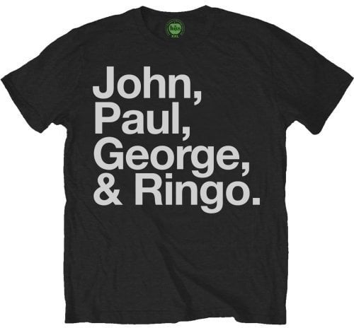 Camiseta de manga corta The Beatles Camiseta de manga corta John Paul George & Ringo Hombre Negro M