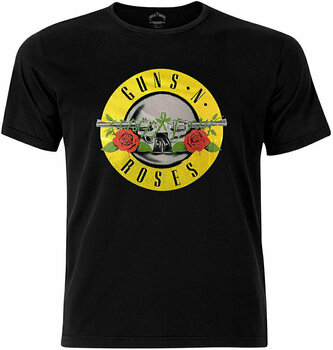 Skjorte Guns N' Roses Circle Logo Fog Foil Mens Black T Shirt: M - 1
