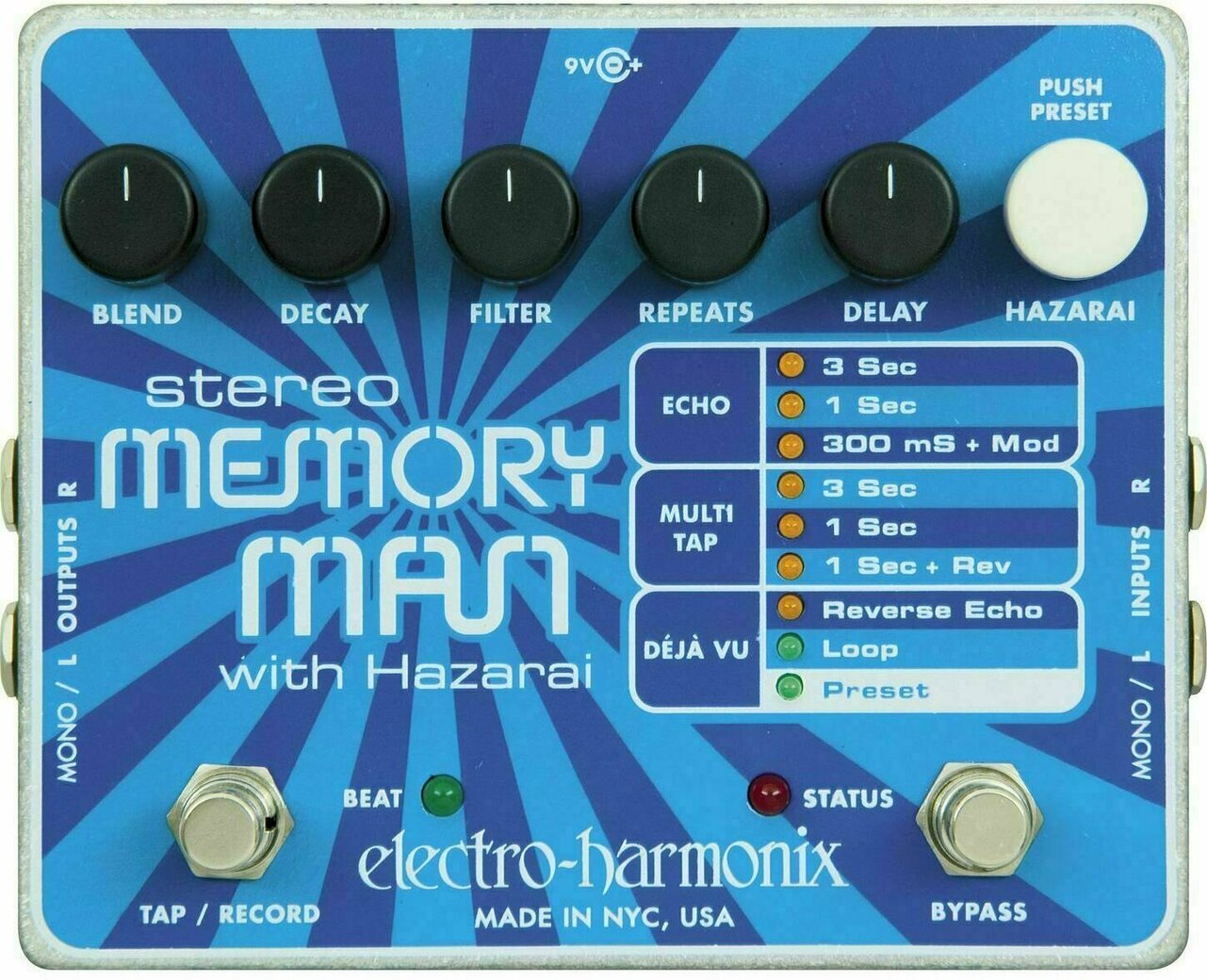 ギター Electro-Harmonix Memory Man with Hazarai Electro Harmonix Stereo Memory Man With Hazarai Efect de chitară