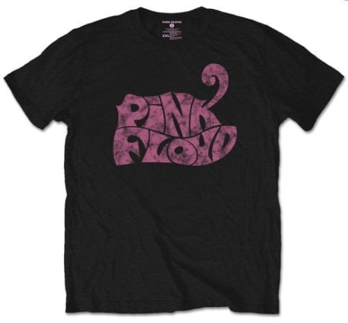 Maglietta Pink Floyd Maglietta Swirl Logo Maschile Black M