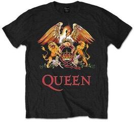 Camiseta de manga corta Queen Camiseta de manga corta Classic Crest Hombre Black M