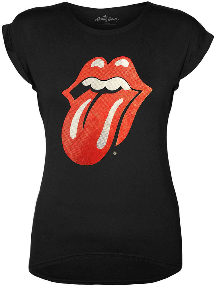 Skjorta The Rolling Stones Classic Tongue Fog Foil Black T Shirt: S
