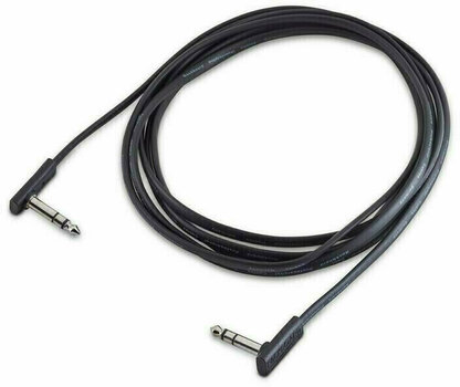 Cablu Patch, cablu adaptor RockBoard Flat TRS Negru 3 m Oblic - Oblic - 1