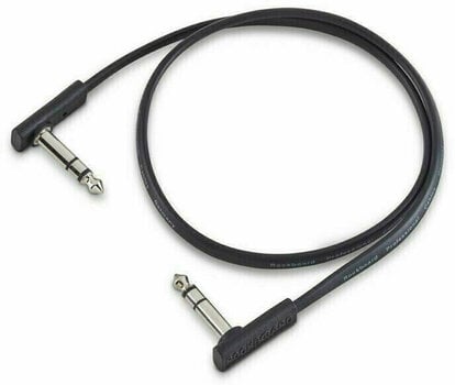 Câble de patch RockBoard Flat TRS Noir 60 cm Angle - Angle - 1