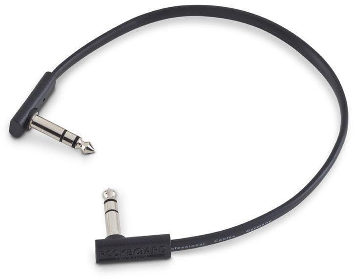 Propojovací kabel, Patch kabel RockBoard Flat TRS Černá 30 cm Lomený - Lomený