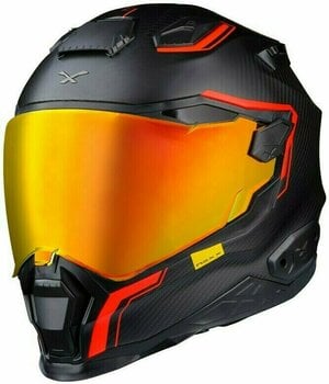 Helm Nexx X.WST 2 Carbon Zero 2 Carbon/Red MT S Helm (Zo goed als nieuw) - 1