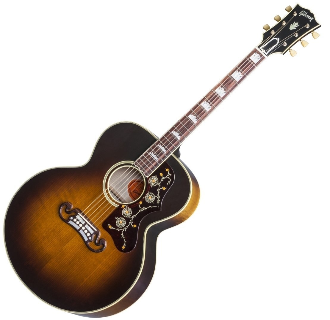 Guitare Jumbo acoustique-électrique Gibson SJ-200 Vintage Sunburst