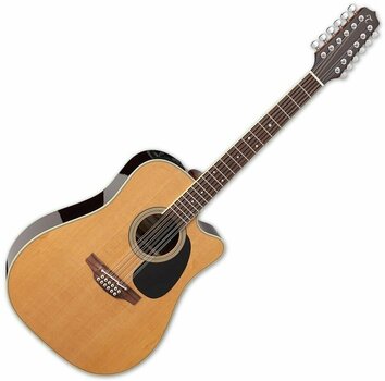 12-струнна електро-акустична китара Takamine EF400SC-TT Natural - 1