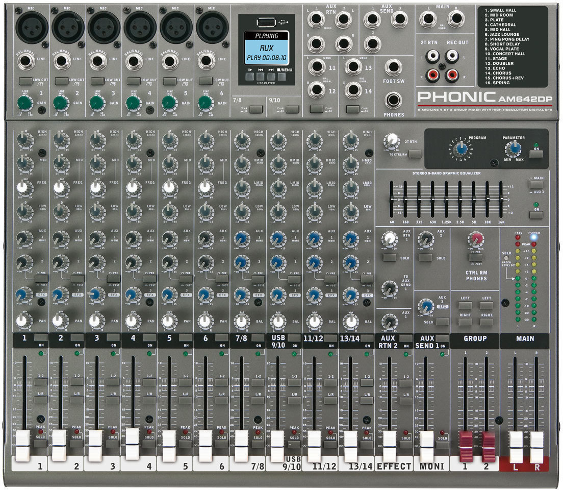 Table de mixage analogique Phonic AM642DP