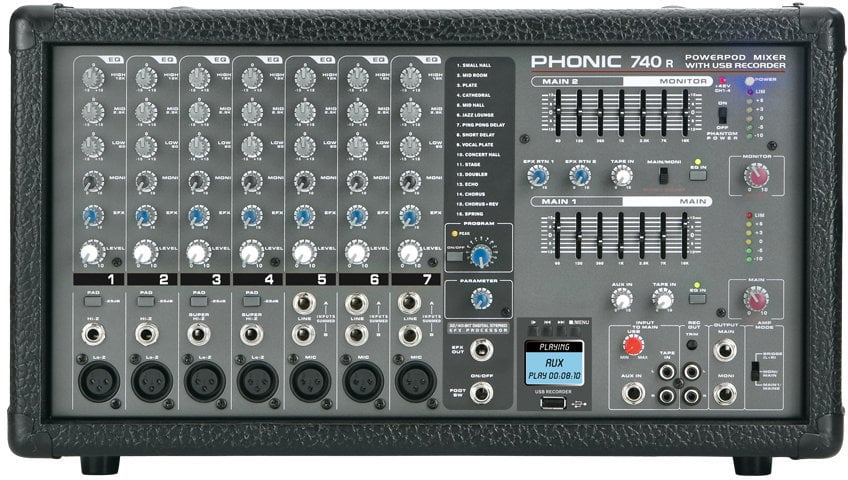 Tables de mixage amplifiée Phonic Powerpod 740R Tables de mixage amplifiée