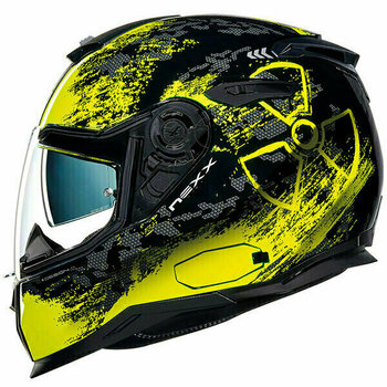 Helm Nexx SX.100 Toxic Black/Neon Yellow S Helm - 1