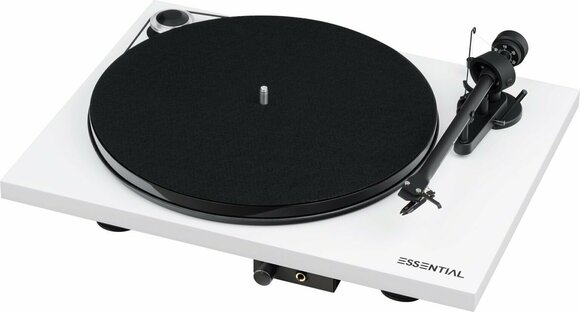 Pladespiller Pro-Ject Essential III HP OM 10 High Gloss White - 1