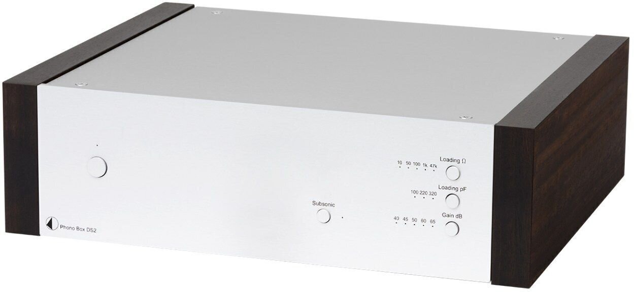 Hi-Fi platenspeler-voorversterker Pro-Ject Phono Box DS2 Silver/Eucalyptus