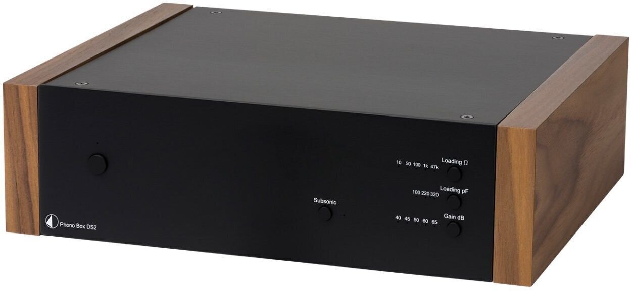 Hi-Fi-phono-förstärkare Pro-Ject Phono Box DS2 Black/Walnut