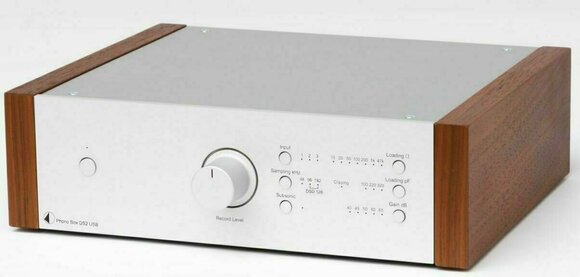 Pré-amplificador fono Hi-Fi Pro-Ject Phono Box DS2 USB Silver/Rosenut - 1