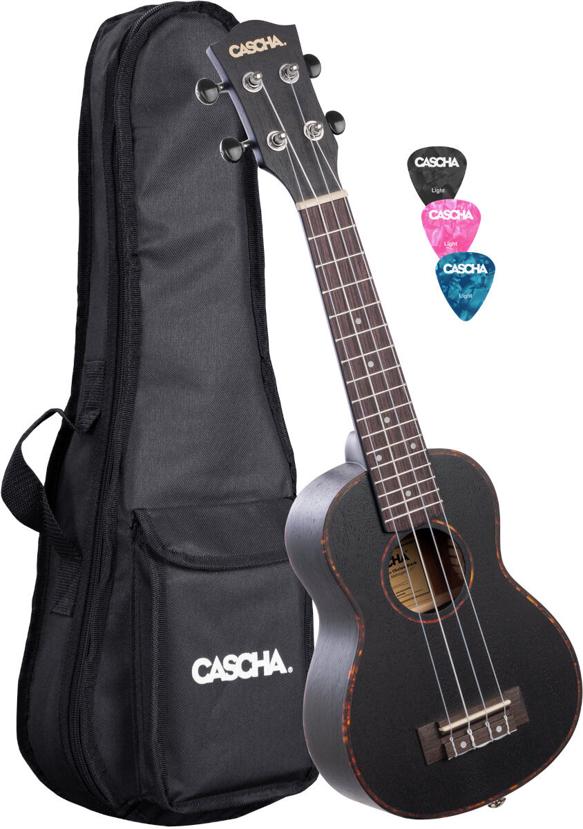 Sopránové ukulele Cascha HH 2262 Premium Sopránové ukulele Černá