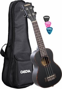 Sopránové ukulele Cascha HH 2262 Premium Sopránové ukulele Černá - 1