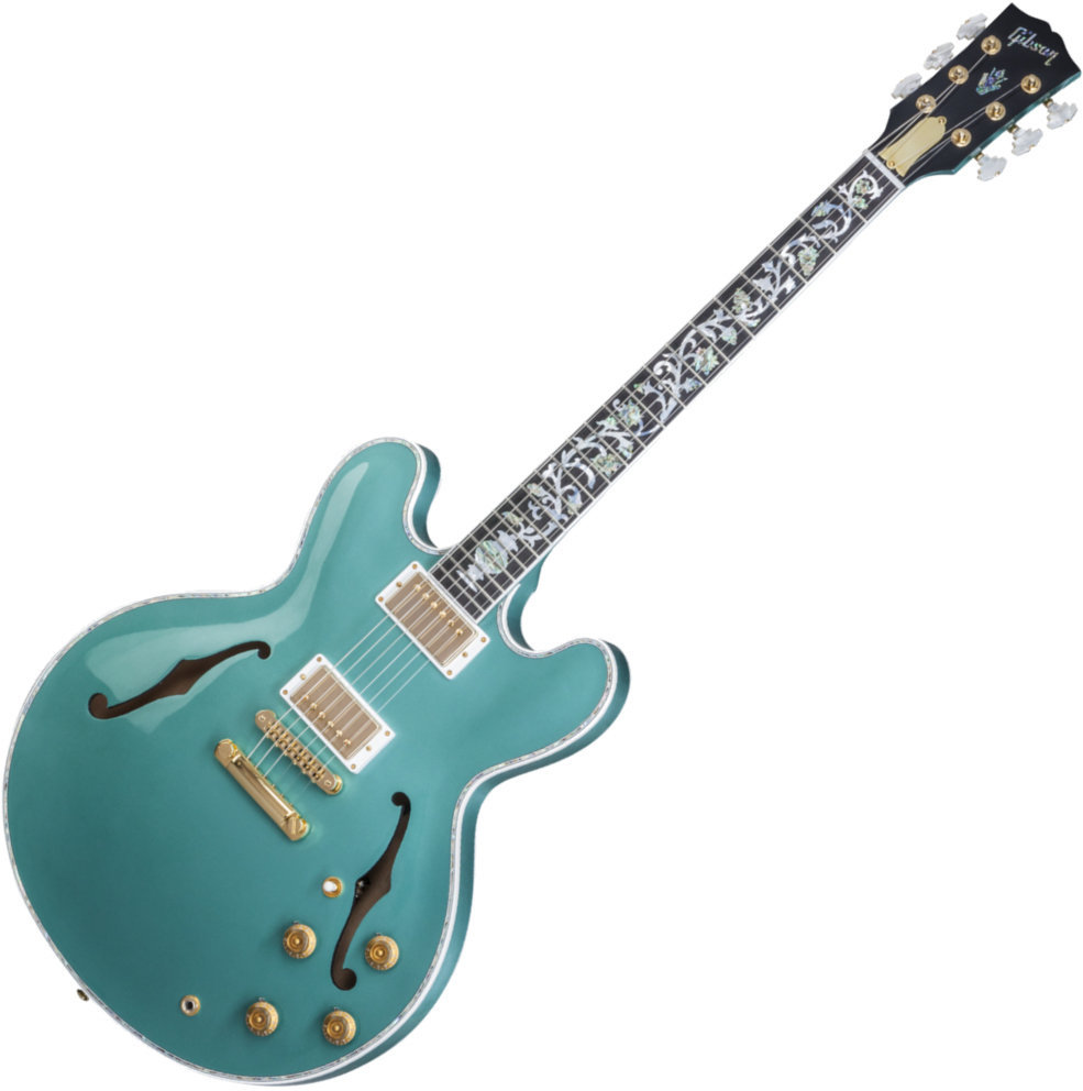 Halvakustisk gitarr Gibson ES-335 Ultima Inverness Green