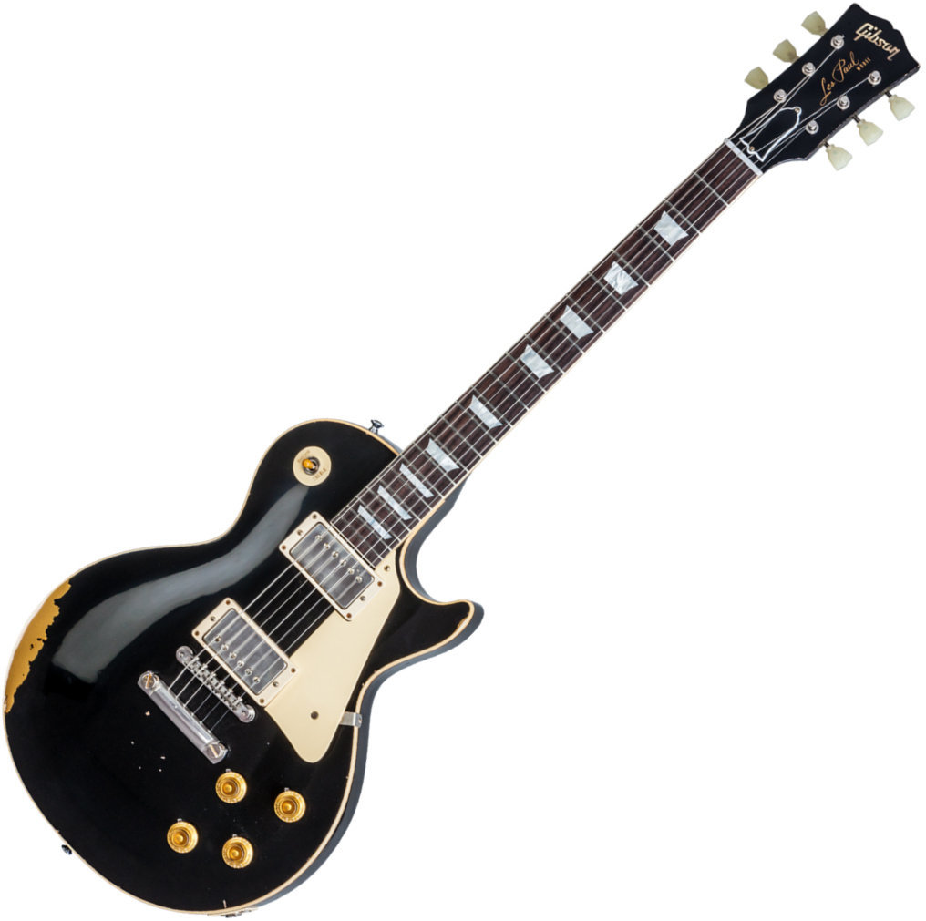 Guitare électrique Gibson Les Paul Standard ''Painted-Over'' Black over Gold