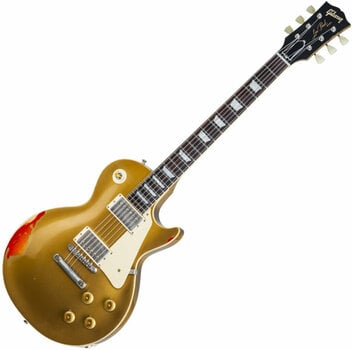 Electric guitar Gibson Les Paul Standard "Painted-Over" Gold over Cherry Sunburst - 1