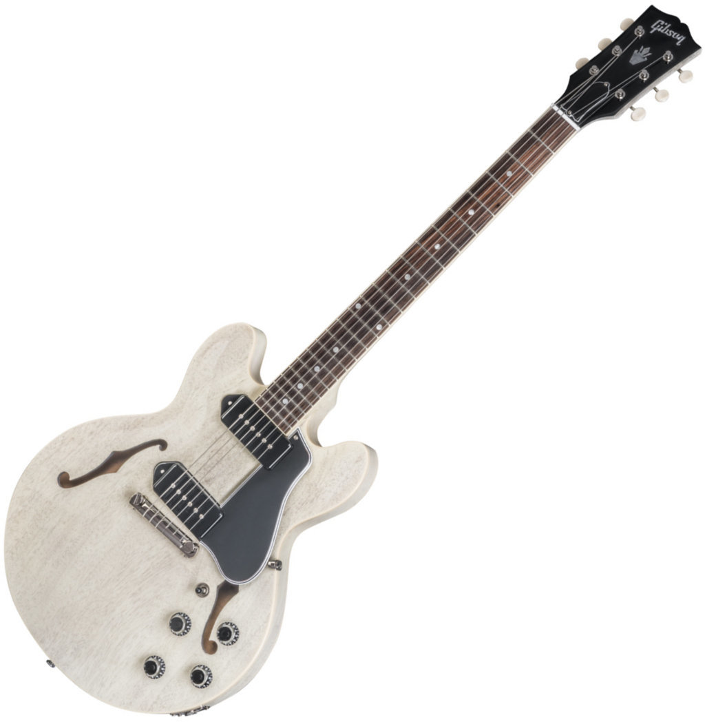 Halvakustisk gitarr Gibson CS-336 Mahogany TV White