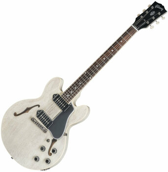 Halvakustisk gitarr Gibson CS-336 Mahogany TV White - 1