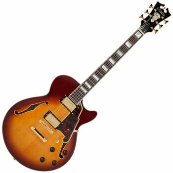 Semi-akoestische gitaar D'Angelico Deluxe SS Kurt Rosenwinkel Signature Honey Burst - 1