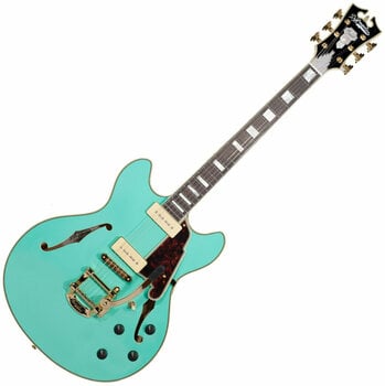 Halvakustisk gitarr D'Angelico Excel DC Shoreline (with Bigsby) Surf Green - 1