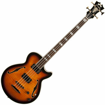 Basse électrique D'Angelico Excel Bass Vintage Sunburst Basse électrique - 1
