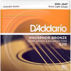 Струни за акустична китара D'Addario EJ15-3D Струни за акустична китара