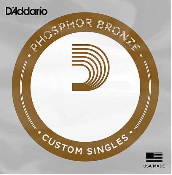Einzelsaite für Gitarre D'Addario PB024 Phosphor Bronze .024 Einzelsaite für Gitarre