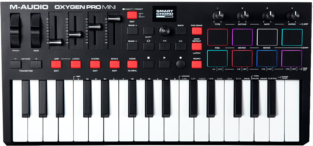 MIDI-Keyboard M-Audio Oxygen Pro Mini (Neuwertig)