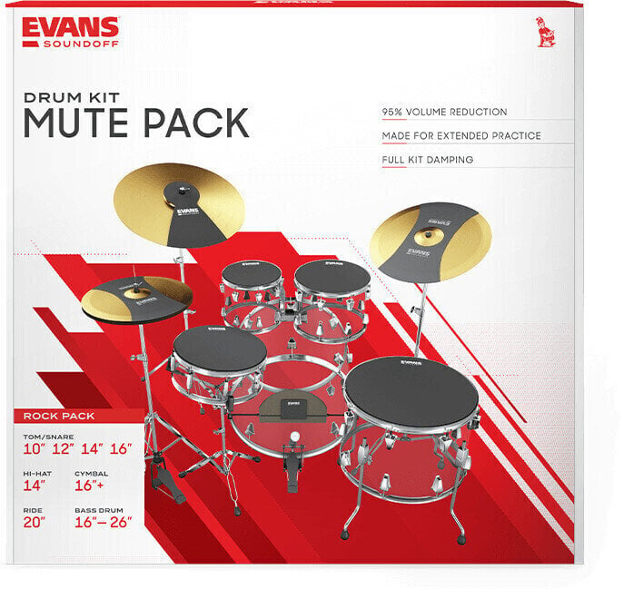 Dempingselement voor drums Evans SOSETROCK SoundOff Mute Set Rock
