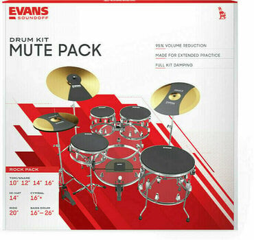 Dempingselement voor drums Evans SOSETROCK SoundOff Mute Set Rock - 1