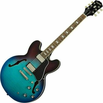 Félakusztikus - jazz-gitár Epiphone ES-335 Figured Blueberry Burst - 1