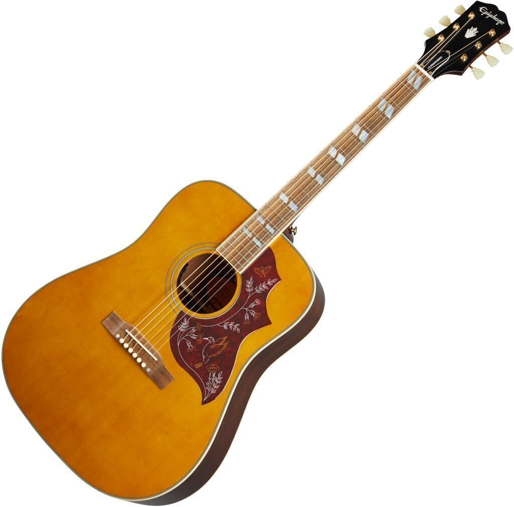 Elektroakustická gitara Dreadnought Epiphone Masterbilt Hummingbird Aged Natural Antique