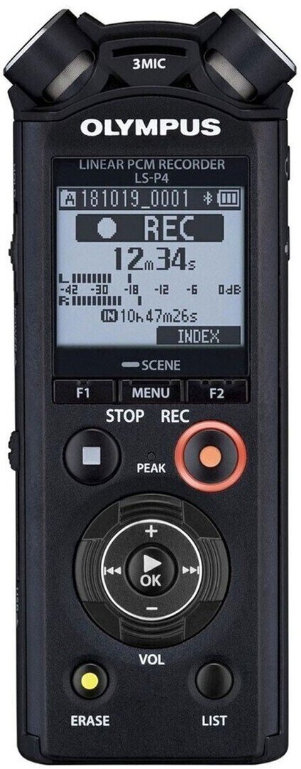 Draagbare digitale recorder Olympus LS-P4 Zwart