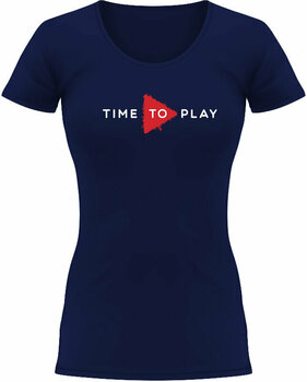 T-Shirt Muziker T-Shirt Time To Play Navy-Rot L - 1