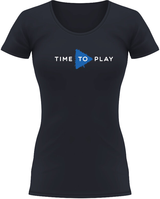 T-Shirt Muziker T-Shirt Time To Play Black-Blue XL